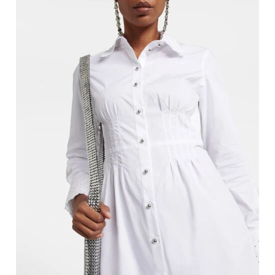 Paco Rabanne Broderie Anglaise Cotton Shirt Dress 3 Paco Rabanne Broderie Anglaise Cotton Shirt Dress - Image 3