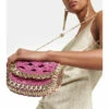 Paco Rabanne Embellished Raffia Shoulder Bag