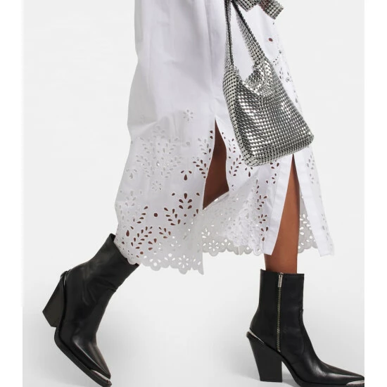 Paco Rabanne Broderie Anglaise Cotton Shirt Dress 5 Paco Rabanne Broderie Anglaise Cotton Shirt Dress - Image 5