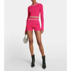 Paco Rabanne Embellished Ribbed-knit Top