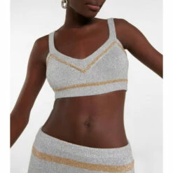 Paco Rabanne Metallic Knit Crop Top -Paco Rabanne Elegant Store unnamed file 138