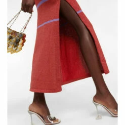 Paco Rabanne Striped Metallic Knit Maxi Dress -Paco Rabanne Elegant Store unnamed file 151