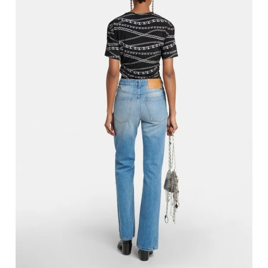 Paco Rabanne Embellished High-rise Bootcut Jeans 2 Paco Rabanne Embellished High-rise Bootcut Jeans - Image 2