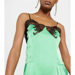 Paco Rabanne Lace-trimmed Satin Minidress -Paco Rabanne Elegant Store unnamed file 186