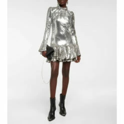 Paco Rabanne Ruffle-trimmed Sequined Minidress