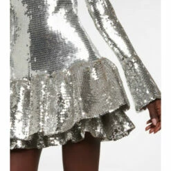 Paco Rabanne Ruffle-trimmed Sequined Minidress -Paco Rabanne Elegant Store unnamed file 233