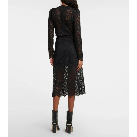 Paco Rabanne Layered Lace Midi Skirt 2 Paco Rabanne Layered Lace Midi Skirt - Image 2