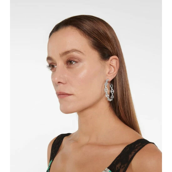 Paco Rabanne Eight Nano Hoop Earrings 2 Paco Rabanne Eight Nano Hoop Earrings - Image 2