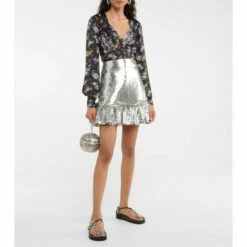 Paco Rabanne Floral Satin Blouse