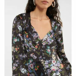 Paco Rabanne Floral Satin Blouse -Paco Rabanne Elegant Store unnamed file 331