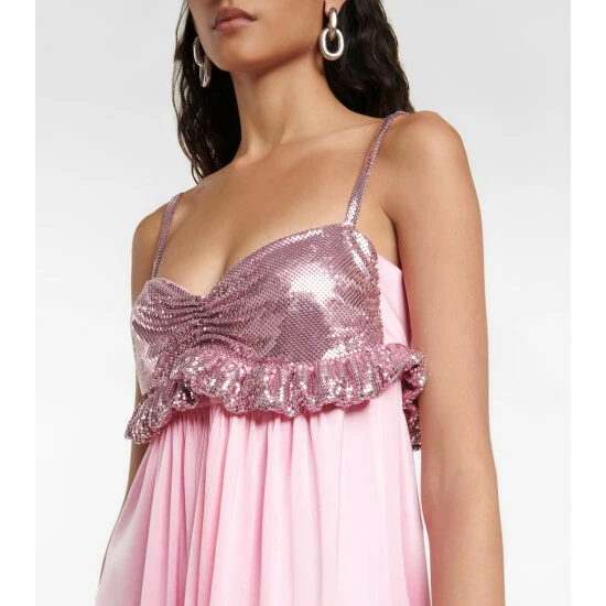 Paco Rabanne Chainmail And Faille Minidress 3 Paco Rabanne Chainmail And Faille Minidress - Image 3