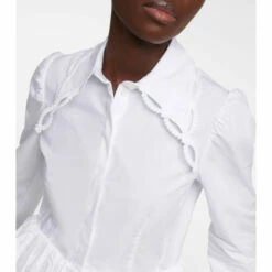 Paco Rabanne Peplum Cotton Poplin Shirt 6 Paco Rabanne Peplum Cotton Poplin Shirt -Paco Rabanne Elegant Store unnamed file 343