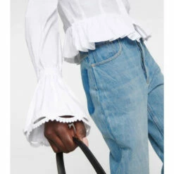 Paco Rabanne Peplum Cotton Poplin Shirt 7 Paco Rabanne Peplum Cotton Poplin Shirt -Paco Rabanne Elegant Store unnamed file 344