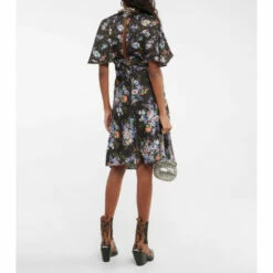 Paco Rabanne Floral Satin Midi Dress 4 Paco Rabanne Floral Satin Midi Dress -Paco Rabanne Elegant Store unnamed file 346