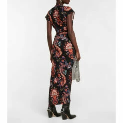 Paco Rabanne Floral Paisley Draped Midi Dress -Paco Rabanne Elegant Store unnamed file 382