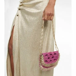 Paco Rabanne Embellished Raffia Shoulder Bag -Paco Rabanne Elegant Store unnamed file 4