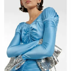 Paco Rabanne Embellished Ruched Lamé Minidress -Paco Rabanne Elegant Store unnamed file 411