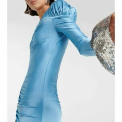 Paco Rabanne Embellished Ruched Lamé Minidress -Paco Rabanne Elegant Store unnamed file 412