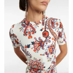 Paco Rabanne Floral Asymmetric Jersey Minidress -Paco Rabanne Elegant Store unnamed file 420