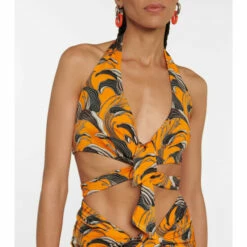 Paco Rabanne Printed Halterneck Crop Top -Paco Rabanne Elegant Store unnamed file 428