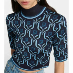 Paco Rabanne Jacquard High-neck Crop Top -Paco Rabanne Elegant Store unnamed file 448