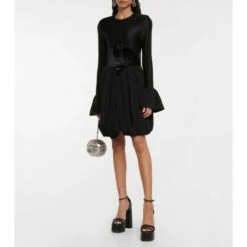 Paco Rabanne Pleated Flared Minidress