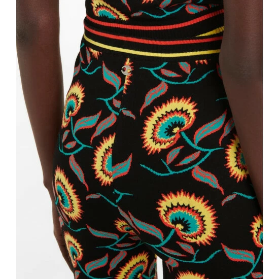 Paco Rabanne Floral Jacquard High-rise Flared Pants 4 Paco Rabanne Floral Jacquard High-rise Flared Pants - Image 4