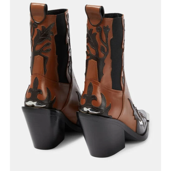 Paco Rabanne Leather Cowboy Boots 2 Paco Rabanne Leather Cowboy Boots - Image 2