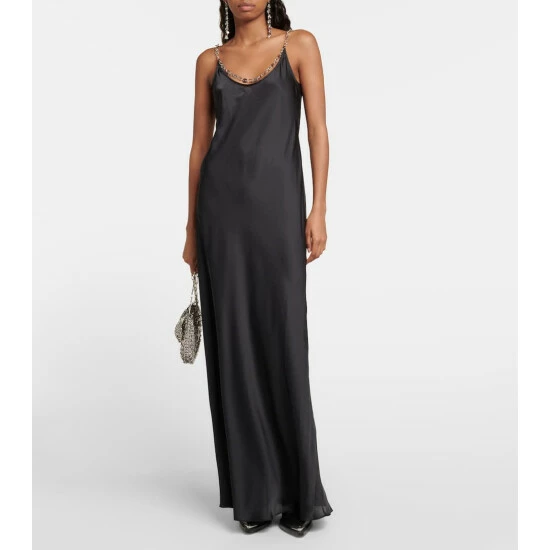 Paco Rabanne Chain-trimmed Gown 1 Paco Rabanne Chain-trimmed Gown