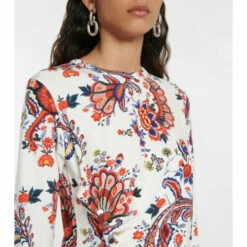 Paco Rabanne Ruched Floral Jersey Long-sleeved Top -Paco Rabanne Elegant Store unnamed file 492