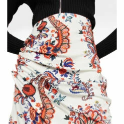 Paco Rabanne Floral Ruched Midi Skirt 6 Paco Rabanne Floral Ruched Midi Skirt -Paco Rabanne Elegant Store unnamed file 495