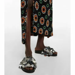 Paco Rabanne Embellished Flat Leather Sandals -Paco Rabanne Elegant Store unnamed file 502