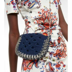 Paco Rabanne Embellished Knit Crossbody Bag