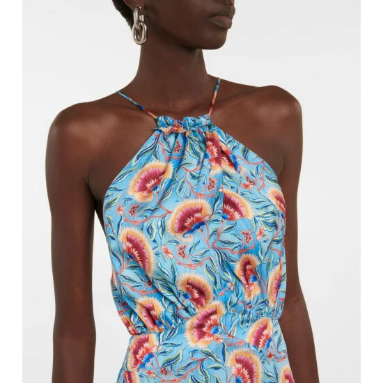 Paco Rabanne Floral Halterneck Maxi Dress 3 Paco Rabanne Floral Halterneck Maxi Dress - Image 3