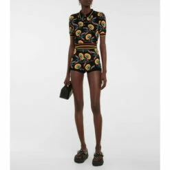 Paco Rabanne Floral Jacquard Crop Top