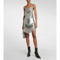 Paco Rabanne Fringed Chainmail Miniskirt