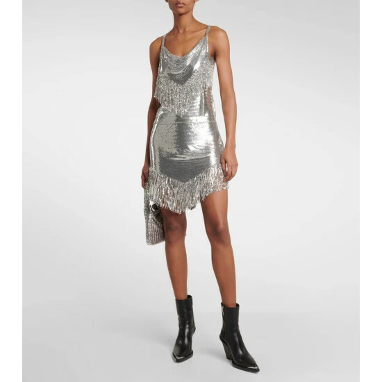 Paco Rabanne Fringed Chainmail Miniskirt 1 Paco Rabanne Fringed Chainmail Miniskirt