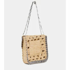 Paco Rabanne Embellished Raffia Shoulder Bag -Paco Rabanne Elegant Store unnamed file 607