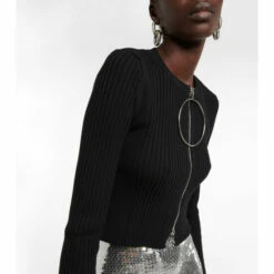 Paco Rabanne Cropped Cotton Cardigan -Paco Rabanne Elegant Store unnamed file 616