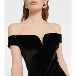 Nanushka Lucy Off-shoulder Velvet Maxi Dress 6 Nanushka Lucy Off-shoulder Velvet Maxi Dress -Paco Rabanne Elegant Store unnamed file 629