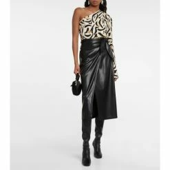 Nanushka Tie-waist Midi Skirt