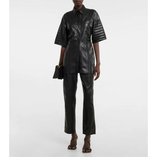 Nanushka Vinni Faux Leather Straight Pants 1 Nanushka Vinni Faux Leather Straight Pants