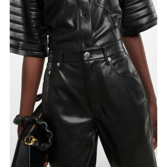 Nanushka Vinni Faux Leather Straight Pants 3 Nanushka Vinni Faux Leather Straight Pants - Image 3