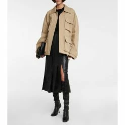 Nanushka Fida Faux Leather Midi Skirt