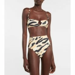 Nanushka Mahy Printed Bikini Top