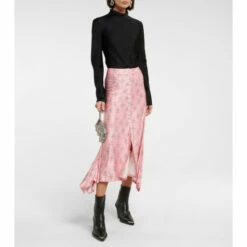 Paco Rabanne Printed Midi Skirt