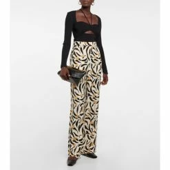 Nanushka Lanai Floral High-rise Straight Pants