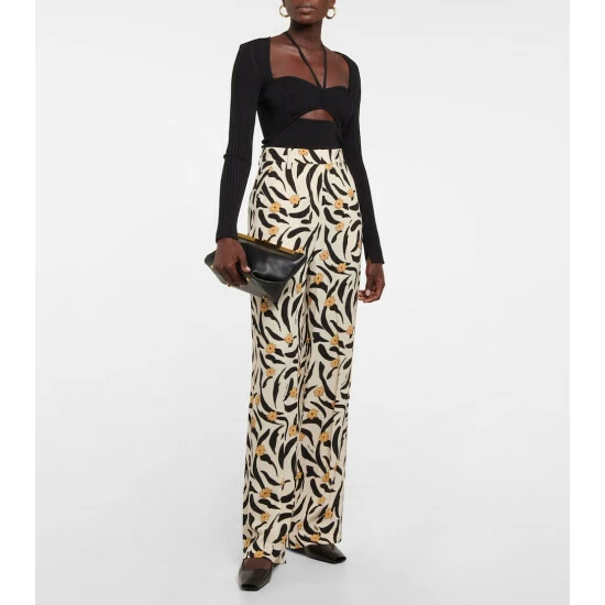 Nanushka Lanai Floral High-rise Straight Pants 1 Nanushka Lanai Floral High-rise Straight Pants