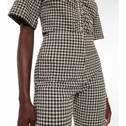 Nanushka Tabbie Gingham Seersucker Pants 6 Nanushka Tabbie Gingham Seersucker Pants -Paco Rabanne Elegant Store unnamed file 790