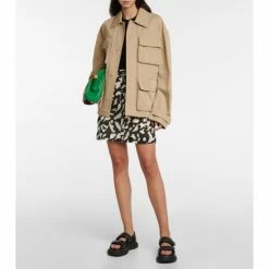 Nanushka Lycka Printed Cotton Miniskirt